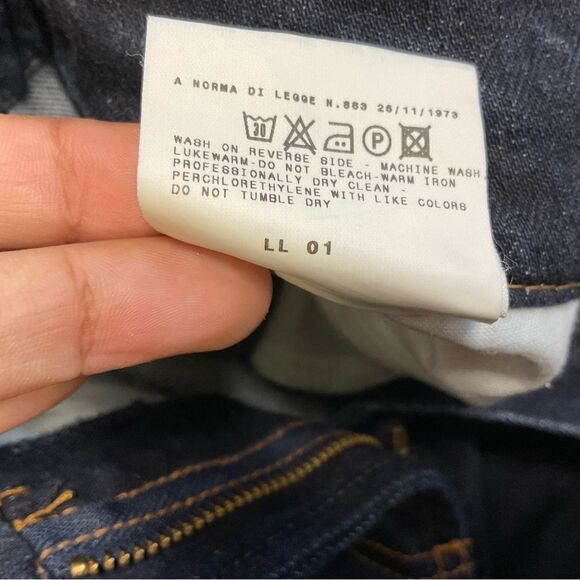 D&G Dolce & Gabbana Dark Wash Blue Denim Y2K Mid Rise Bootcut Jeans 27 - Picture 7 of 13